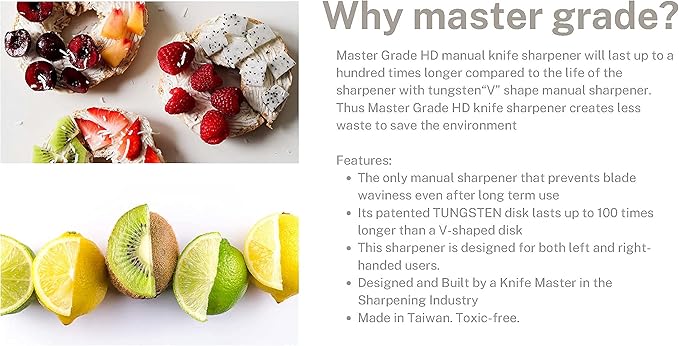 Master Grade Premium Manual Knife Sharpener in orange