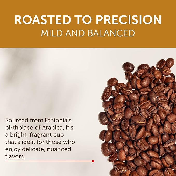 illy Whole Bean Coffee, Etiopa Single Origin Medium Roast, 8.8oz, 6 Pack