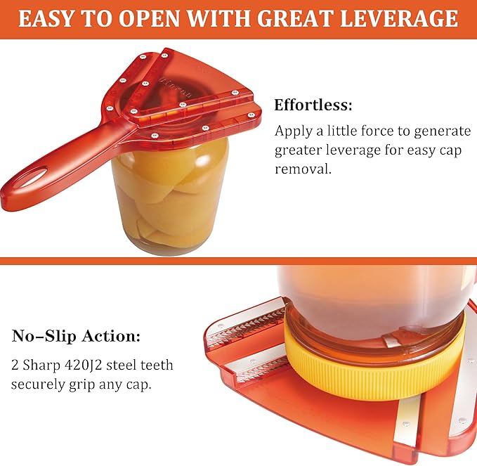 Uinxan Jar Opener for Weak Hands & Seniors with Arthritis - Handheld Manual