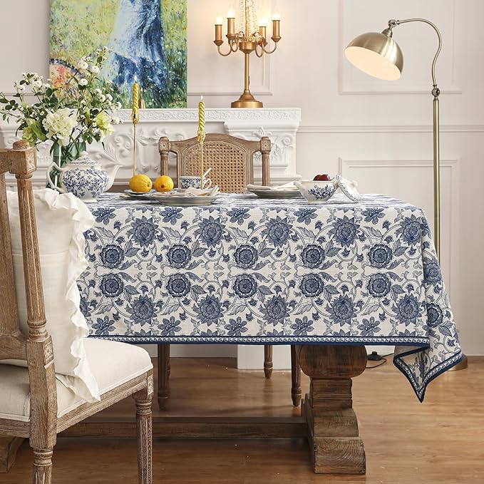 patdrea Elegant French Linen Tablecloth,Square,67"x67"-Lantang A