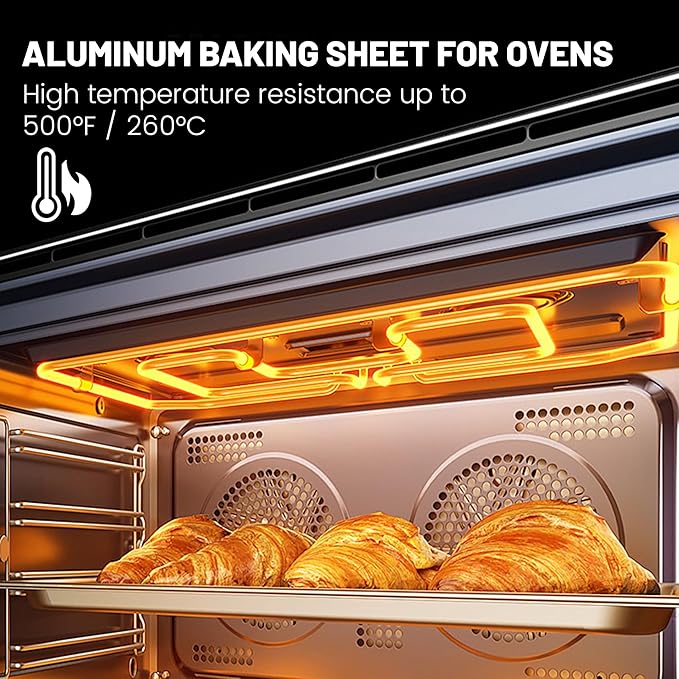 BIEAMA 12 Pack 26" x 18" Full Size Baking Sheet Pan, Aluminum