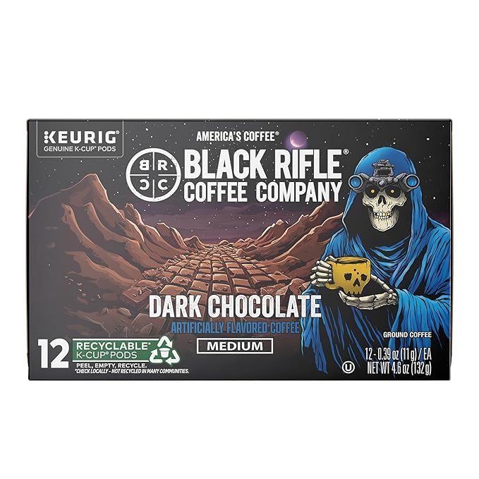 Black Rifle Coffee Medium Roast K Cup Coffee Dark Chocolate 12 Count