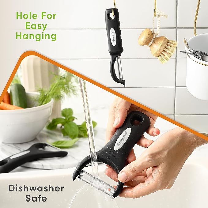 Spring Chef Swivel Vegetable Peeler & Y Potato Peeler w/Soft Grip Handles