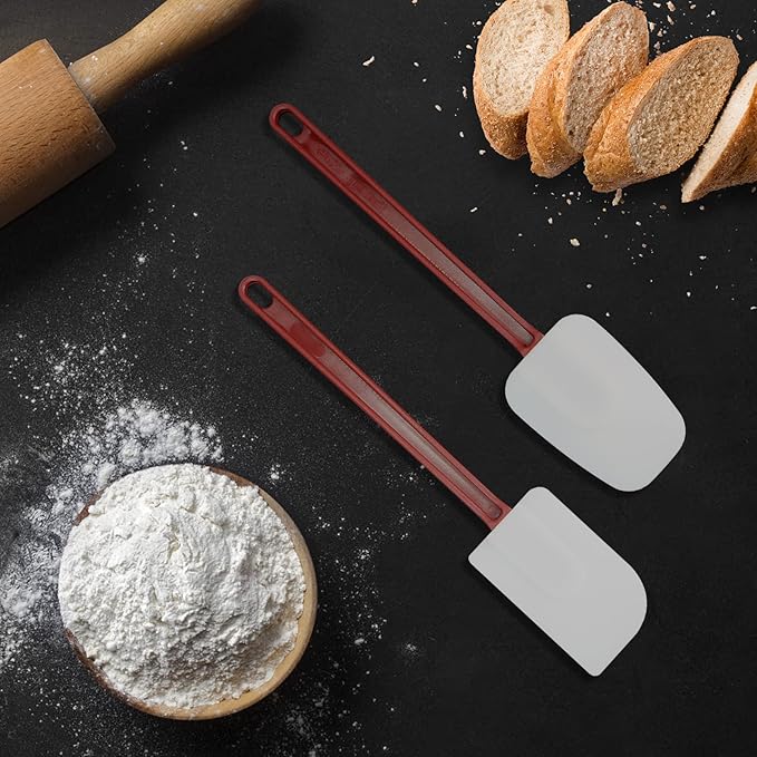 Heat Resistant Silicone Scraper Spoonula Commercial Rubber Spatula, 13.5IN