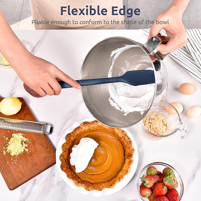U-Taste 14in Extra Large Silicone Spatula, 600°F Heat Proof, Midnight Blue