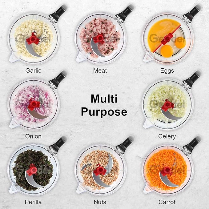 Geedel Large Food Chopper Vegetable Chopper, Manual Food Processor, 3 Cups
