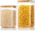 168oz & 84oz Large Glass Storage Containers with Lids for Pantry Storage-2P