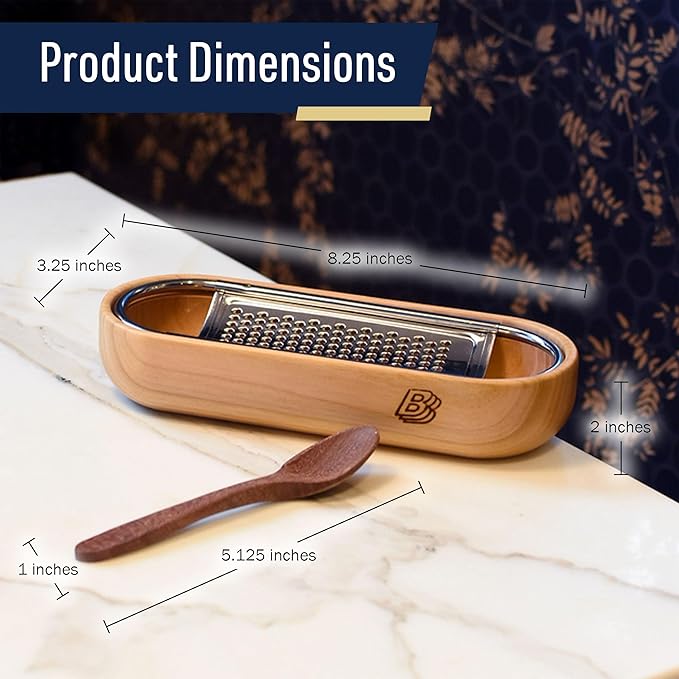 Kings County Tools Cheese Grater with Container, Italian Kitchen Gadgets
