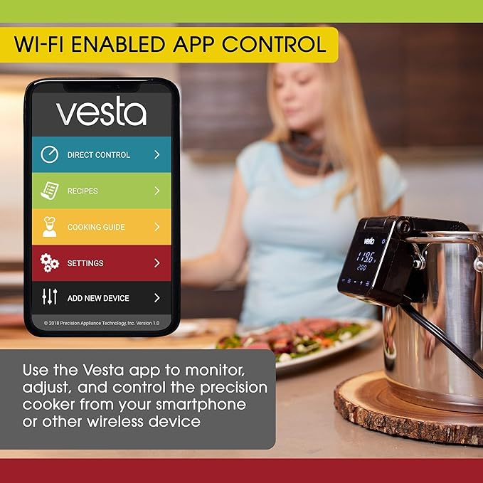 Vesta Precision Sous Vide Cooker, 30L Capacity, WiFi App Control