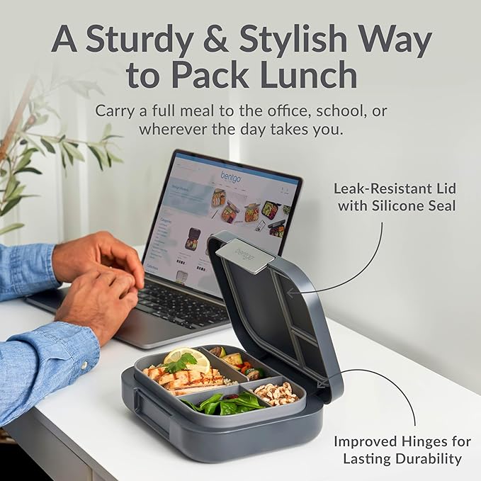 Bentgo Modern Adult Bento Lunch Box with 3-4 Compartments