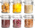 ComSaf 25 oz Glass Jars with Airtight Lids 6 Pack Pantry Coffee Canisters