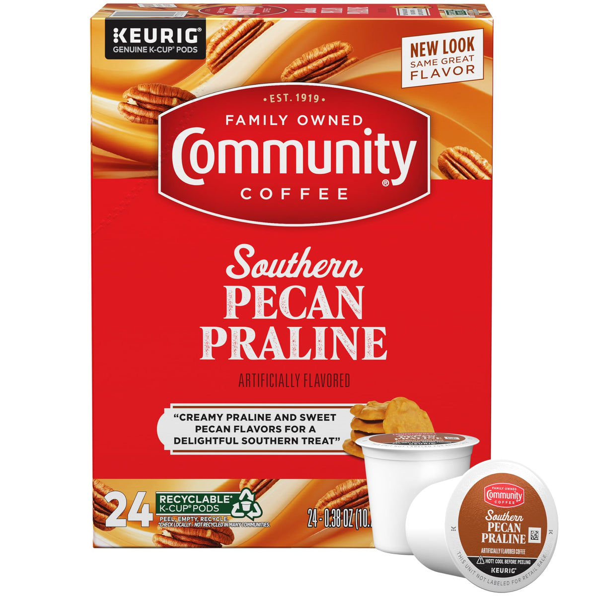 Community Coffee Grandma's Sugar Cookie Keurig K-Cup Pods, Limited Edition Holiday Flavor, Natural Ingredients, 10 Count (Pack of 1)