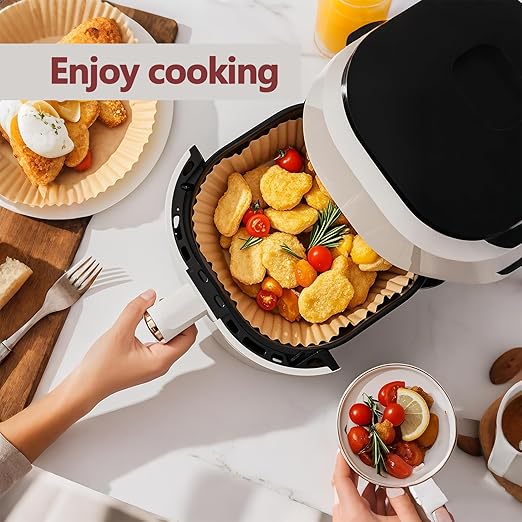 9 Inch Air Fryer Liners Disposable, 125 Pack Airfryer Paper for 5-8 QT