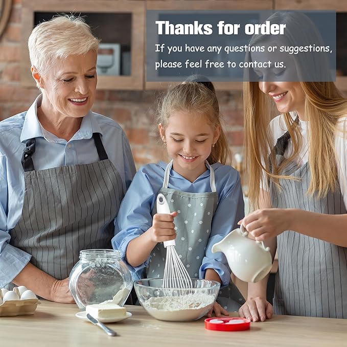 OYV White Silicone Whisk Set of 3, 8/10/12 Inch, Heat Resistant 480°F