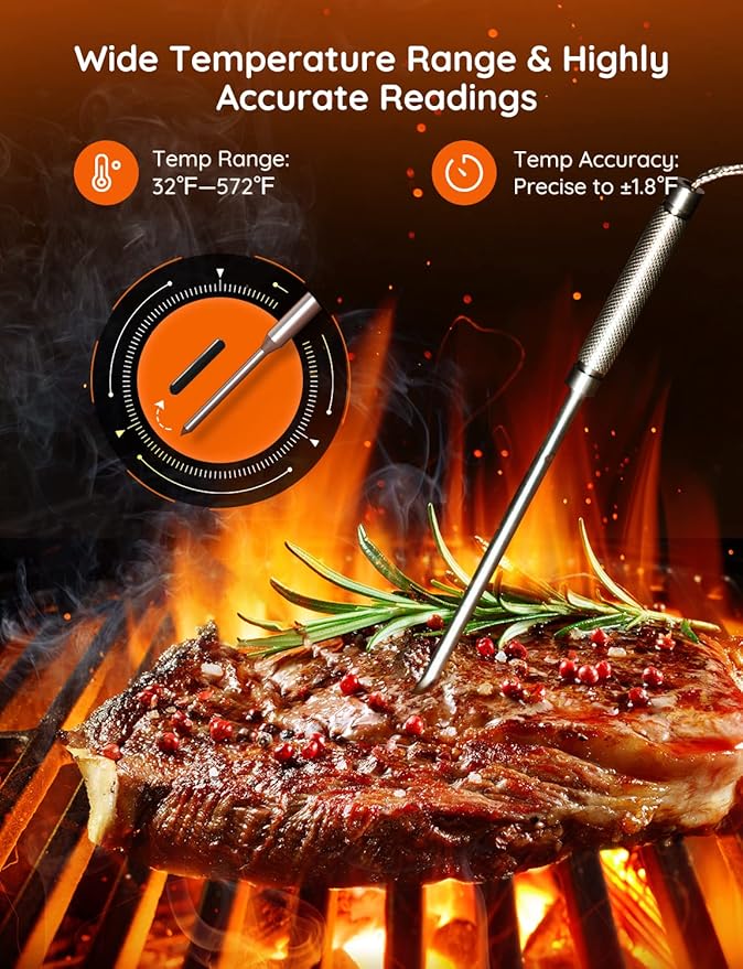 Govee WiFi Meat Thermometer Digital with 4 Probe, App Notification Alert