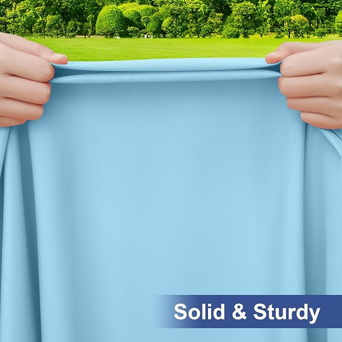 homing Rectangle Table Cloth Cover, Water-Resistant Polyester Elastic Fitted Tablecloth, Fits for 4 Foot Folding Tables, Washable Table Protector for Picnic, Camping, Outdoor (Light Blue, 24" x 48")
