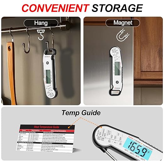 Atogou Professional Meat Thermometer Digital, <1 Sec Instant Read, Red