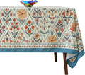 ISAENNE Designer Elegant Linen Rectangular Tablecloth,94"x63"-Floralsea A