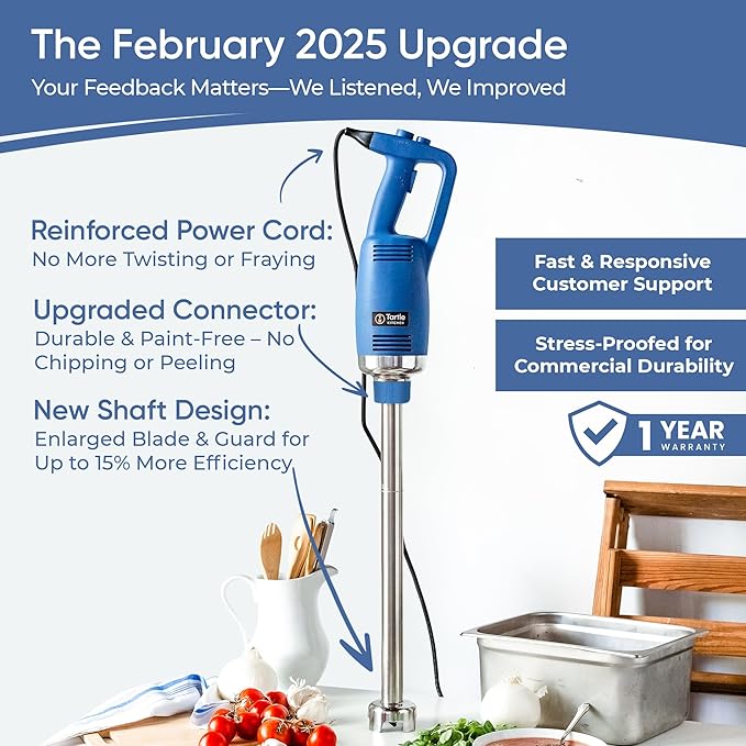 TK Commercial Immersion Blender 750W Heavy Duty for Restaurants - 22" Shaft