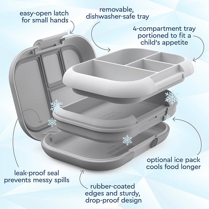 Bentgo Chill Kids 4-Compartment Bento Box Leakproof Lunch Box