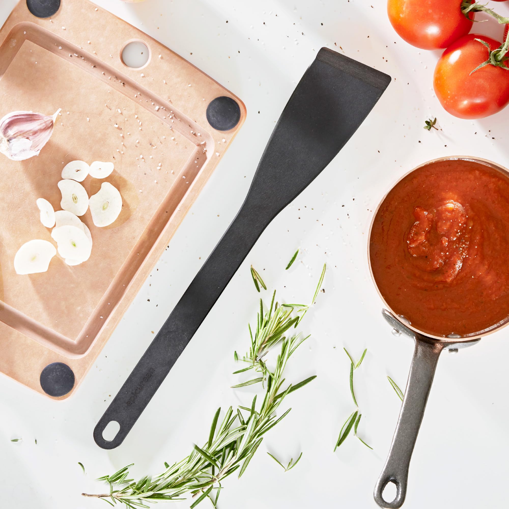 Epicurean Kitchen Series Utensils Angled Turner, Spatula and Saute Tool - Dishwasher Safe, Non-Toxic and Made in the USA,Slate