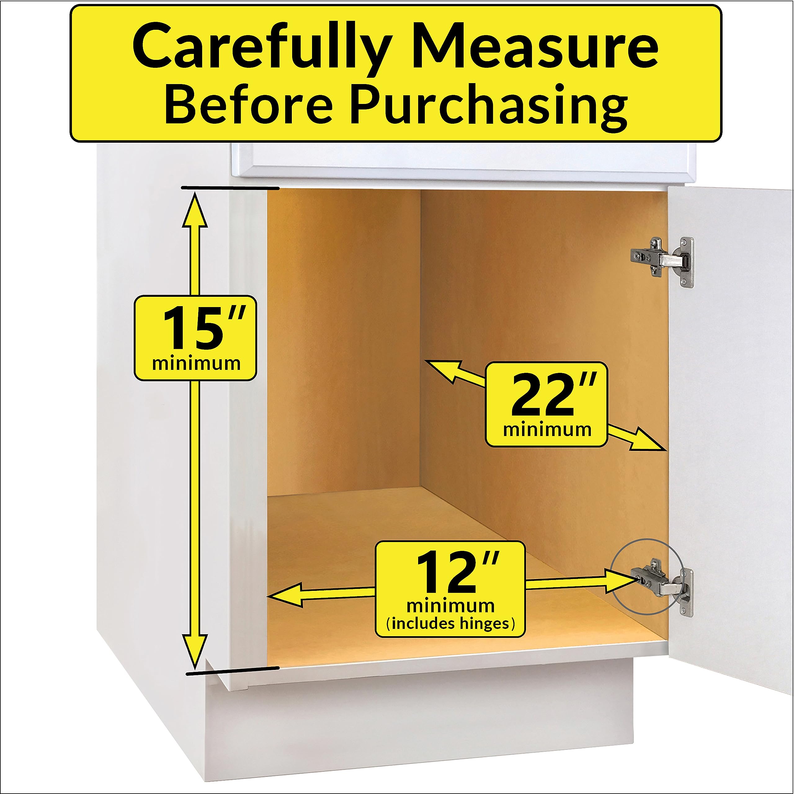 LYNK PROFESSIONAL® Pull Out Under Sink Kitchen Cabinet Organizer - 11.5 in. x 21 inch deep Drawer - Sliding Shelf Organizer for Cabinets and Undersink Storage Shelves - Lifetime Ltd. Warranty – Chrome