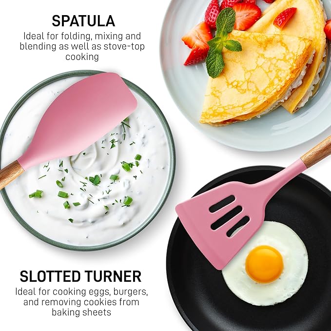 Zulay Kitchen 5 Piece Silicone Utensil Set