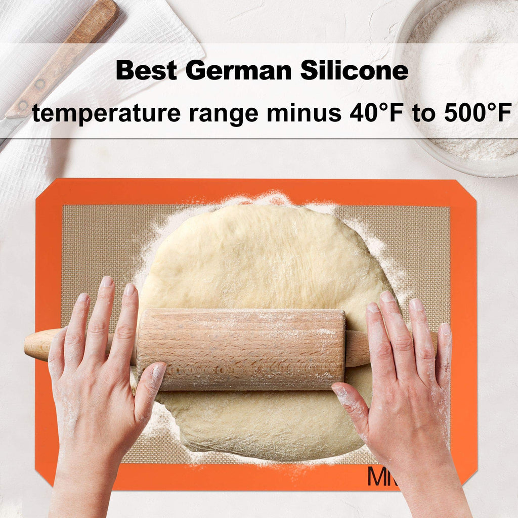 MMmat Best German Silicone Baking Mat, 2 Half Sheets + 1 Macaron Sheet