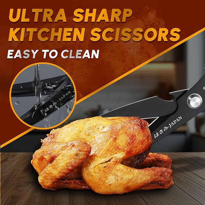 Huusk Kitchen Scissors for Food - Heavy Duty Kitchen Shears all Purpose