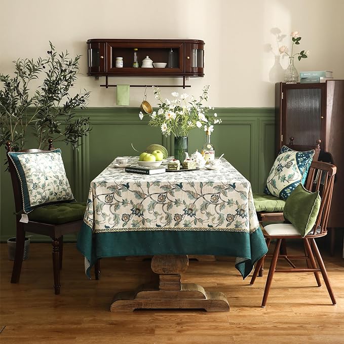 patdrea Vintage French Linen Tablecloth,Square,67"x67"-Noah