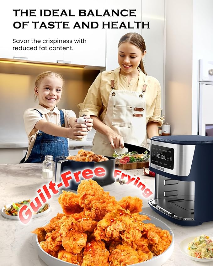 Nuwave Brio Plus 7QT Air Fryer, Extra Crispy Results w/Less Oil, PFAS-Free