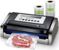 Bonsenkitchen Vacuum Sealer with Easy Handle Design,1 Bag Roll & 10 Bags