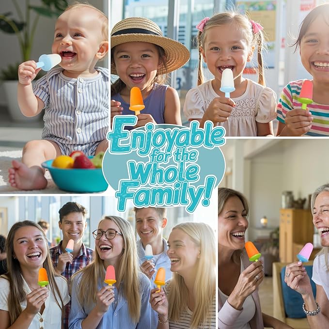 Silicone Popsicle Molds for Toddlers, 6-Cavity Mini Popsicle Molds
