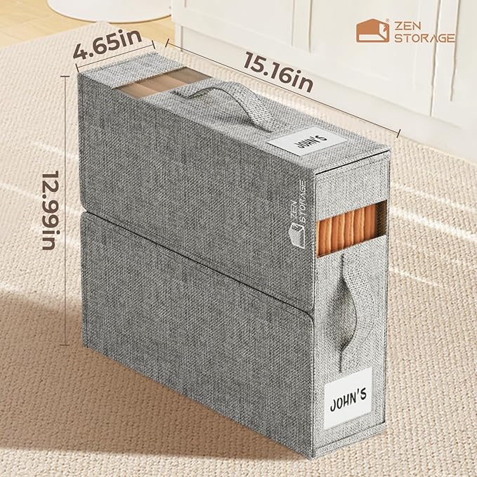 ZenStorage Sheet Organizers and Storage for Linen Closet, 6Pack Grey