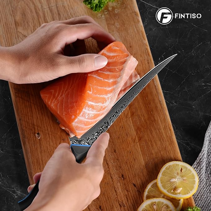 Fillet Knife 7 Inch, 67-Layer Damascus Steel Boning Knife with G10 Handle