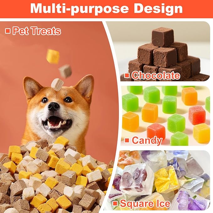 Square Chocolate Mold, 100 Cavities Mini Square Candy Molds
