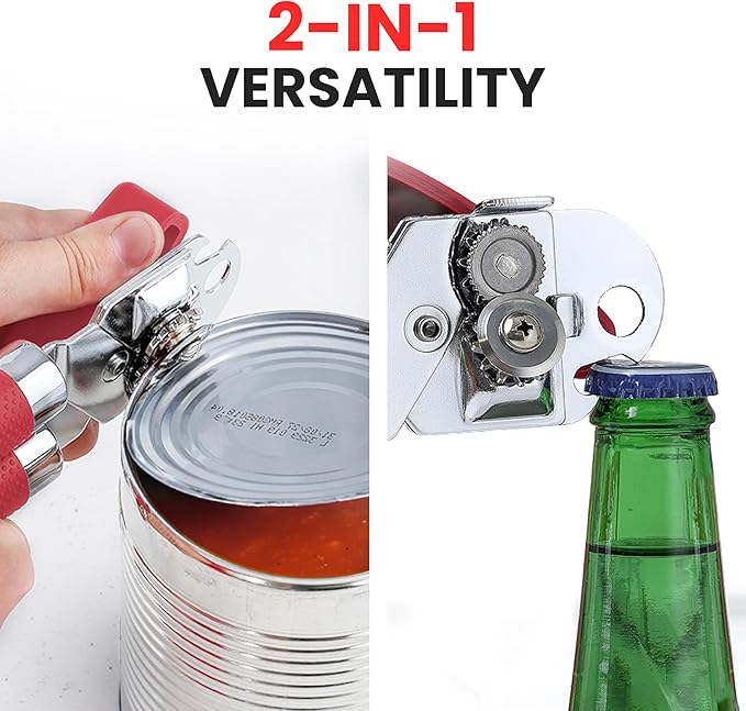 Zulay Kitchen Can Opener with Large Bottle Opener