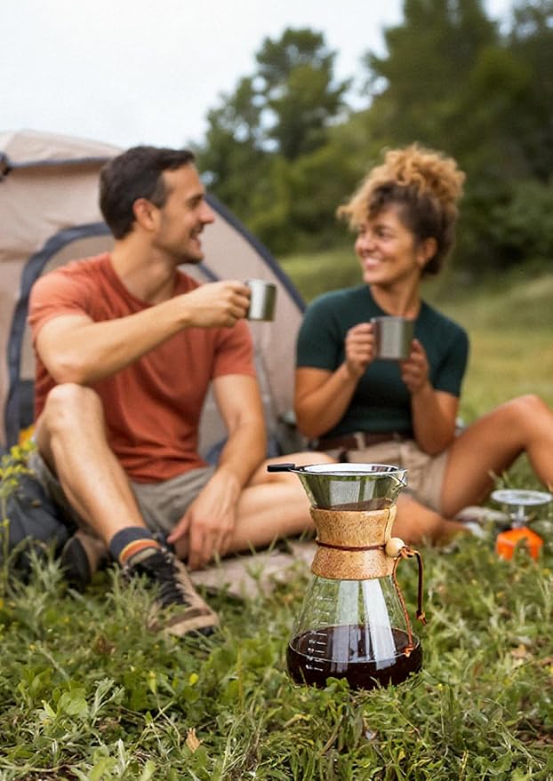 AGOGO Pour Over Coffee Maker Set, 34oz Slim Style, 304 Stainless Filter