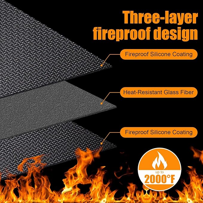 Thmins 100x51 Inches Extra Large Under Grill Mat for Outdoor Grill
