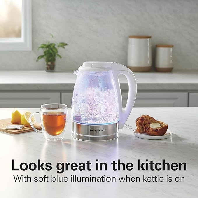 Hamilton Beach 1.7 Liter Electric Tea Kettle, Water Boiler & Heater