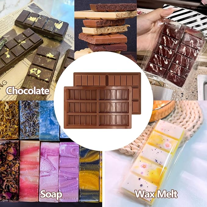 Chocolate Bar Mold Deep, Thick Silicone Dubai Chocolate Bar Molds