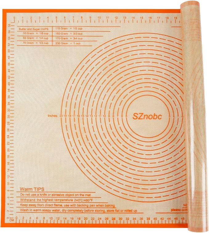 Silicone Pastry Mat 36X24 inch Baking mat Perfect for Dough, Pastry, Pie Crust, Fondant, Cookies, Bread, Pasta/Pizza,Pastry Board, Kitchen Counter Mat