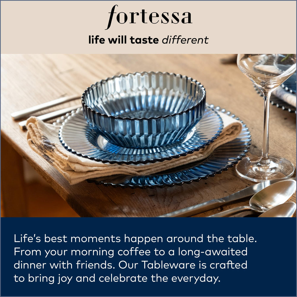 FORTESSA San Marco 18/10 Stainless Steel Flatware, 20 Piece Place Setting With Table Knives, Forks and Spoons (Service For 4), Dishwasher Safe, Antiqued