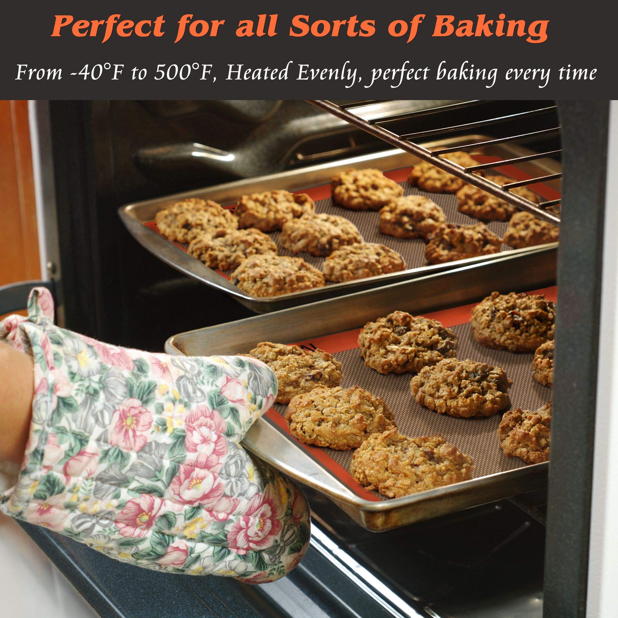 MMmat Best German Silicone Baking Mat, Half Sheet Baking Mat for Oven
