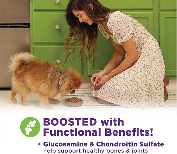 Wellness Bowl Boosters Joint Health Dog Food Topper with Freeze Dried Pieces for Small, Medium, and Large Breeds, Grain Free, Natural, Chicken Recipe, 4 oz Bag