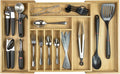 KitchenEdge Silverware & Utensil Drawer Organizer, 16-28 in, Bamboo