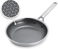 GreenPan Hybrid 8” Nonstick Stainless Steel Frying Pan, APEX Tri-Ply Thermobond PFAS-Free Ceramic Skillet, Induction & All Cooktop Compatible, Oven Temp to 850°F, Dishwasher Safe, Silver