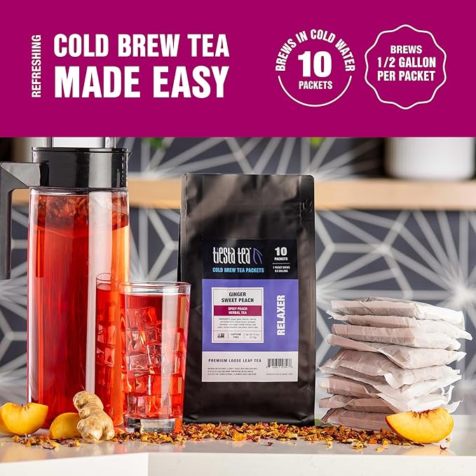 Tiesta Tea - Ginger Sweet Peach Cold Brew Tea, Loose Leaf
