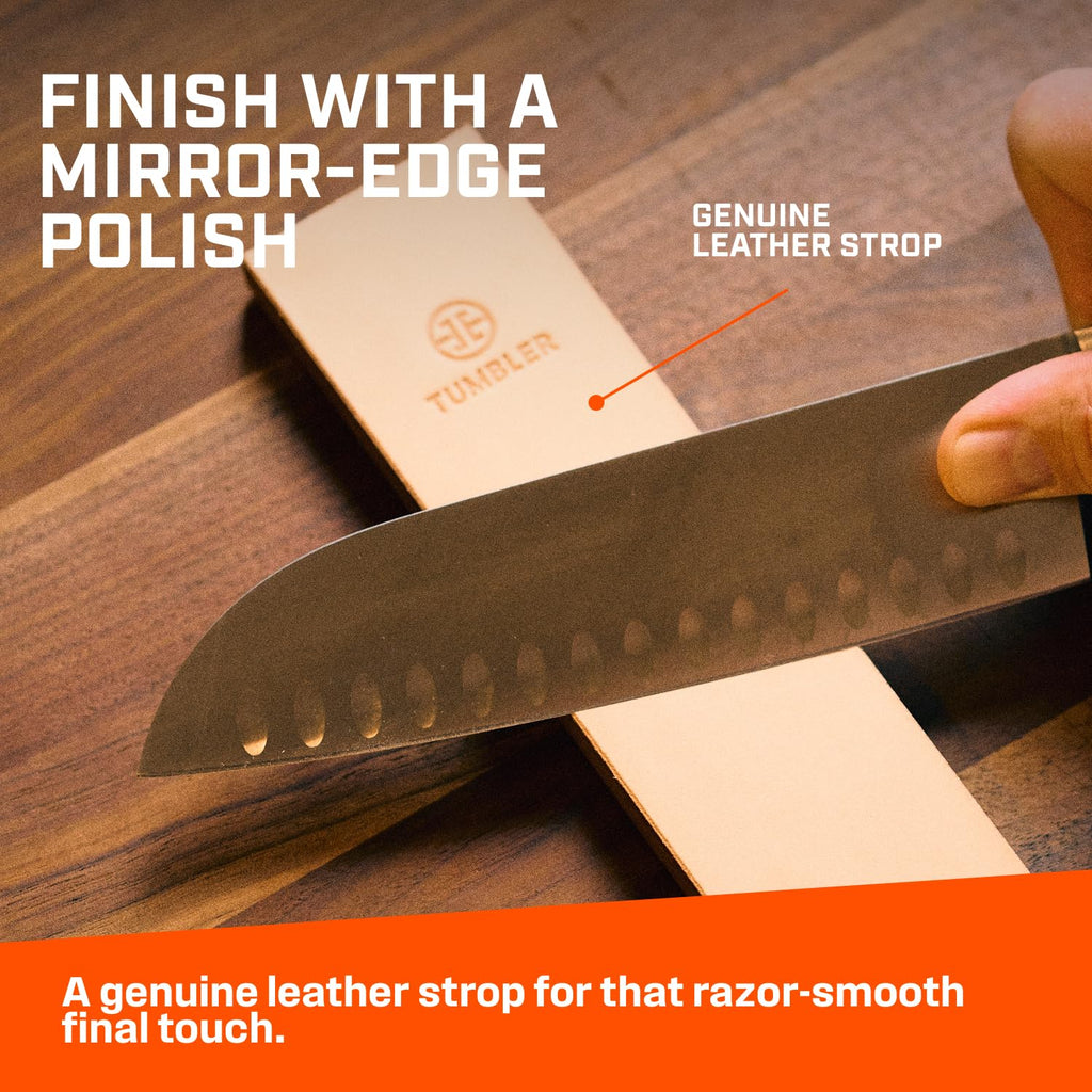 Tumbler Rolling Knife Sharpener Starter Set - Knife Sharpening Made Easy - Complete Gift Set