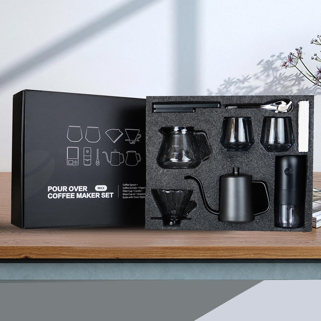 All in One Pour Over Coffee Set, Electric Coffee Grinder and Coffee Scale